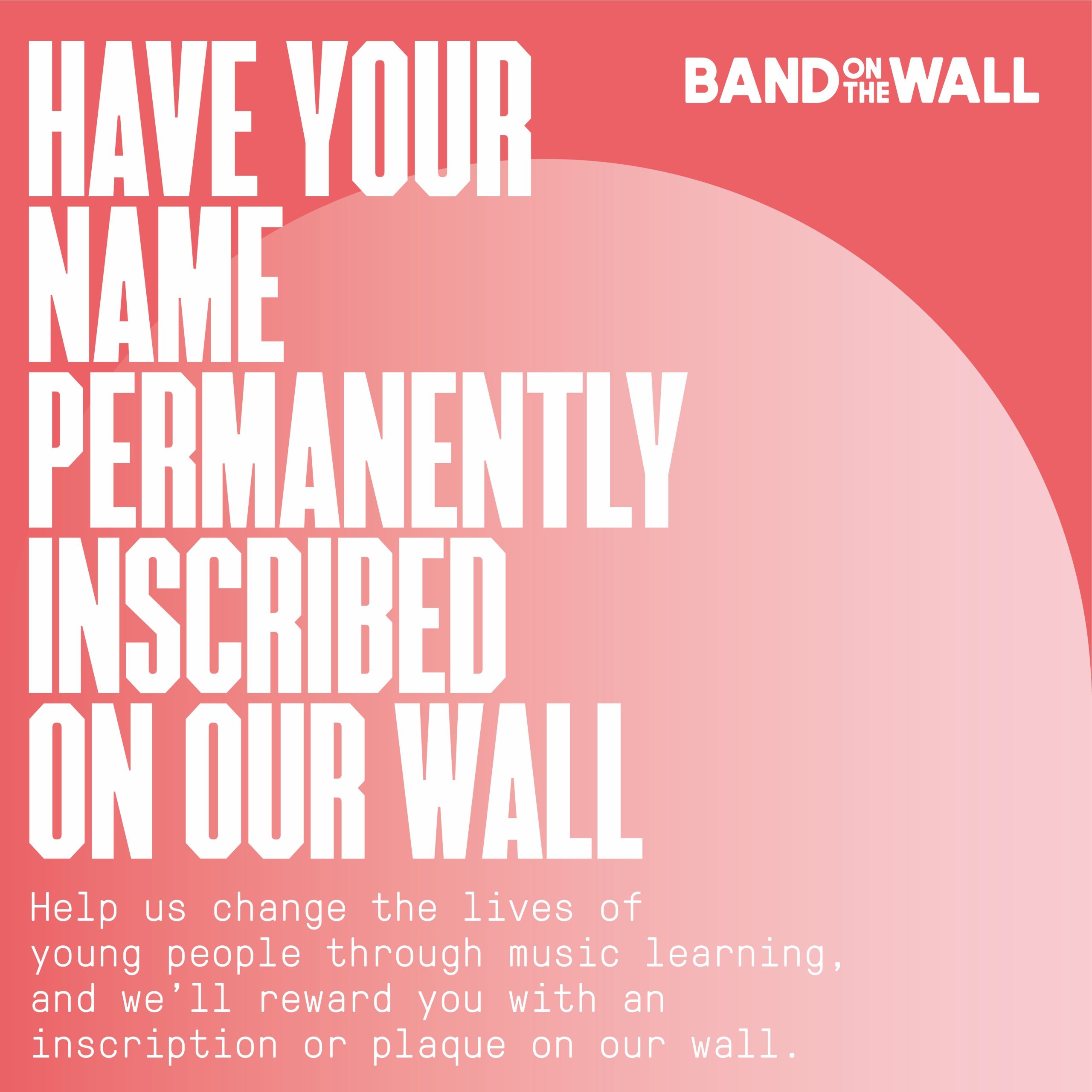 Another Brick in the Wall Your Name on a Personalised Plaque Band