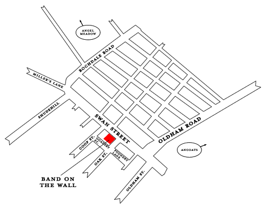 Figure 2 - Map showing Swan, Oak & Coop Streets, & Goadsby St /Foundry Lane)