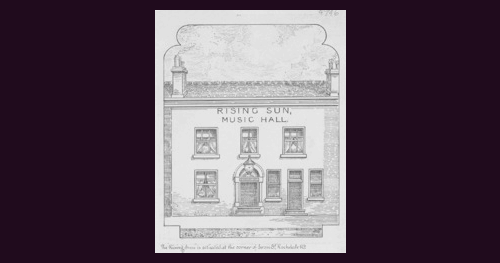 Figure 5 – The Rising Sun Music Hall, corner of Swan Street and Rochdale Road (Manchester Archives & Local Studies)
